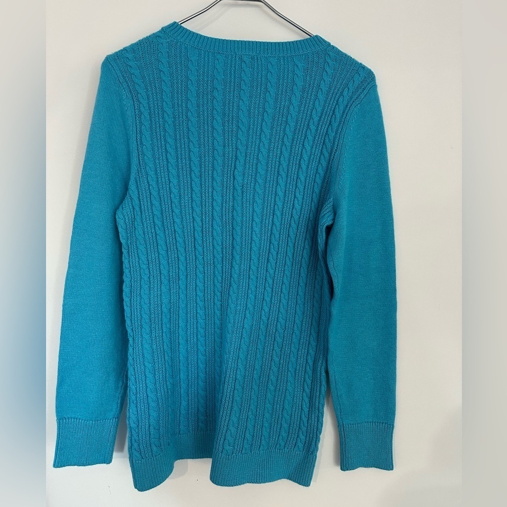 Talbots Light Blue Cable Knit Sweater - Picture 7 of 10